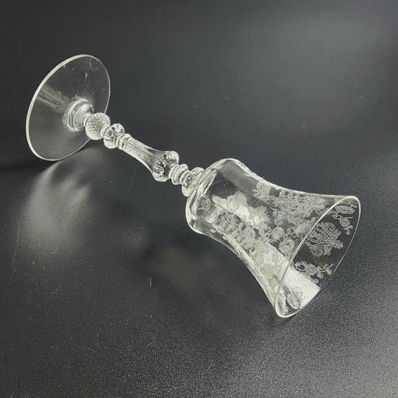 Vintage - Wine Glass Elaine Clear (Stem 3500) by CAMBRIDGE - Single - 6.5" Tall - Picture 4 of 10